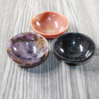 3 Gemstone Trinket Bowls  3 inch diameter #0949