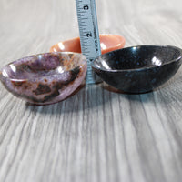 3 Gemstone Trinket Bowls  3 inch diameter #0949