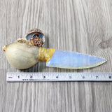 Puffer Fish Handle Opalite Blade Ornamental Knife #33940 Mountain Man Knife