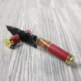 Shotgun Shell Handle Obsidian Blade Ornamental Knife #3540 Mountain Man Knife