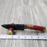 Shotgun Shell Handle Obsidian Blade Ornamental Knife #3540 Mountain Man Knife