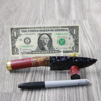 Shotgun Shell Handle Obsidian Blade Ornamental Knife #3540 Mountain Man Knife