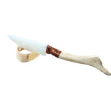 Deer Antler Handle Opalite Blade Ornamental Knife #2540 Mountain Man Knife