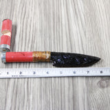 Shotgun Shell Hull Handle Obsidian Blade Ornamental Knife #9940 Mountain Man Knife