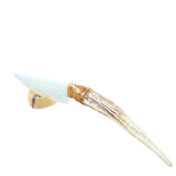 Elk Antler Handle Opalite Blade Ornamental Knife #2040 Mountain Man Knife