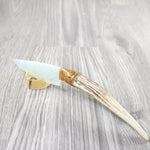 Elk Antler Handle Opalite Blade Ornamental Knife #2040 Mountain Man Knife