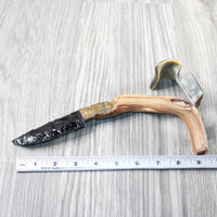 Ghost Wood Handle Obsidian Blade Ornamental Knife #3340 Mountain Man Knife