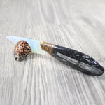 Orthoceras Fossil Handle Opalite Blade Ornamental Knife #8440 Mountain Man Knife