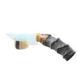 Impala Horn Handle Opalite Blade Ornamental Knife #9540 Mountain Man Knife