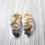 Bobcat Tail Earrings  #6540  Mountain Man Earrings