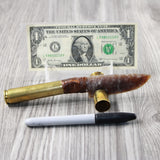 50 Cal Shell Casing Handle Stone Blade Ornamental Knife #3640 Mountain Man Knife