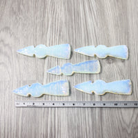 5 Opalite Ornamental Tomahawk Heads #0840  Ax Axe Hatchet