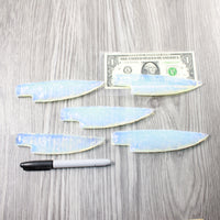 5 Opalite Ornamental Knife Blades  #4840 Mountain Man Knife