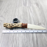 Cholla Cactus Wood Handle Bone Blade Ornamental Knife #34240 Mountain Man Knife