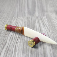 Shotgun Shell Handle Bone Blade Ornamental Knife #3240 Mountain Man Knife