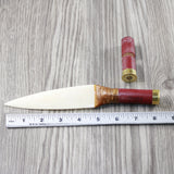 Shotgun Shell Handle Bone Blade Ornamental Knife #3240 Mountain Man Knife