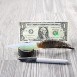 Goat Horn Handle Opalite Blade Ornamental Knife #2440 Mountain Man Knife