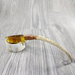 Reindeer Antler Handle Glass Blade Ornamental Knife #1540 Mountain Man Knife