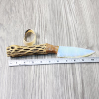 Cholla Cactus Wood Handle Opalite Blade Ornamental Knife #8740 Mountain Man Knife