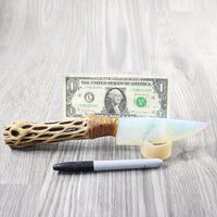 Cholla Cactus Wood Handle Opalite Blade Ornamental Knife #8740 Mountain Man Knife