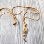 Large Rattlesnake Rattle Necklace  #4840 Mountain Man Necklace