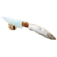 Rabbit Foot Handle Opalite Blade Ornamental Knife #9840 Mountain Man Knife