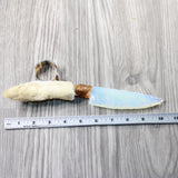 Rabbit Foot Handle Opalite Blade Ornamental Knife #9840 Mountain Man Knife