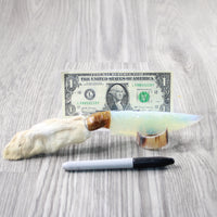 Rabbit Foot Handle Opalite Blade Ornamental Knife #9840 Mountain Man Knife