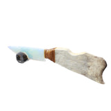 Moose Antler Handle Opalite Blade Ornamental Knife #9940 Mountain Man Knife