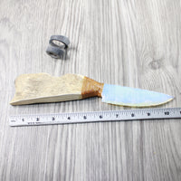 Moose Antler Handle Opalite Blade Ornamental Knife #9940 Mountain Man Knife