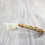 Cholla Cactus Wood Handle Opalite Blade Ornamental Knife #3040 Mountain Man Knife