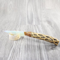 Cholla Cactus Wood Handle Opalite Blade Ornamental Knife #3040 Mountain Man Knife