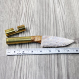 50 Cal Shell Handle Stone Blade Ornamental Knife #734-1 Mountain Man Knife