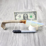 Deer Antler Handle Opalite Blade Ornamental Knife #244-1 Mountain Man Knife