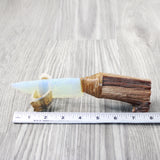 Ghost Wood Handle Opalite Blade Ornamental Knife #864-1 Mountain Man Knife