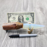 Ghost Wood Handle Opalite Blade Ornamental Knife #864-1 Mountain Man Knife