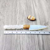 Selenite Spiral Handle Opalite Blade Ornamental Knife #864-1 Mountain Man Knife