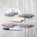 5 Stone Ornamental Knife Blades  #974-1  Mountain Man Knife