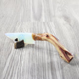 Ghost Wood Handle Opalite Blade Ornamental Knife #384-1 Mountain Man Knife