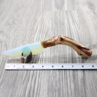 Ghost Wood Handle Opalite Blade Ornamental Knife #384-1 Mountain Man Knife