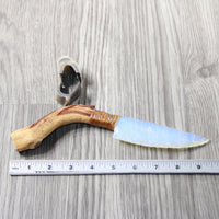 Ghost Wood Handle Opalite Blade Ornamental Knife #384-1 Mountain Man Knife