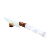 Selenite Spiral Handle Opalite Blade Ornamental Knife #044-1 Mountain Man Knife