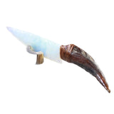 Goat Horn Handle Opalite Blade Ornamental Knife #604-1 Mountain Man Knife