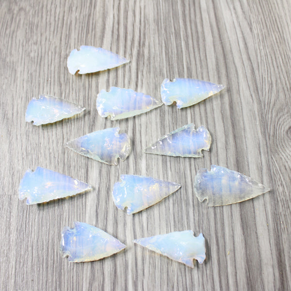 10 Large Opalite Ornamental Arrowheads  #604-1 Arrowhead