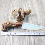 Grapevine Wood  Handle Opalite Blade Ornamental Knife #024-1 Mountain Man Knife