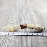 Coyote Foot Handle Bone Blade Ornamental Knife #194-1 Mountain Man Knife