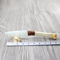 Deer Bone Handle Opalite Blade Ornamental Knife #424-2 Mountain Man Knife