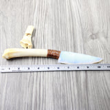 Deer Bone Handle Opalite Blade Ornamental Knife #424-2 Mountain Man Knife