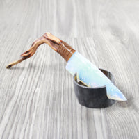 Ghost Wood Handle Opalite Blade Ornamental Knife #324-2 Mountain Man Knife