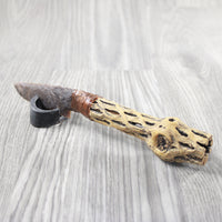 Cholla Cactus Wood Handle Stone Blade Ornamental Knife #304-2 Mountain Man Knife